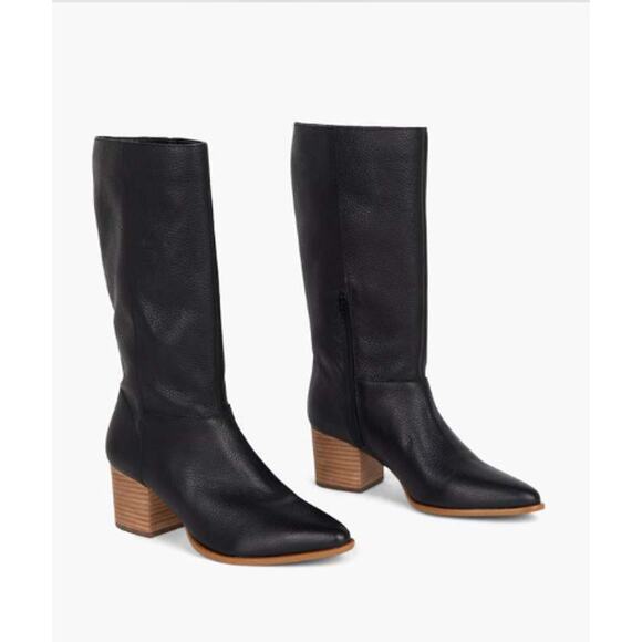 Intentionally Blank Carlos Leather Tall Boot in Black - Picture 2 of 11